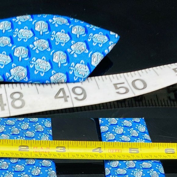 NWT Vineyard Vines Necktie Boy's "DREIDEL" Blue - Picture 7 of 7